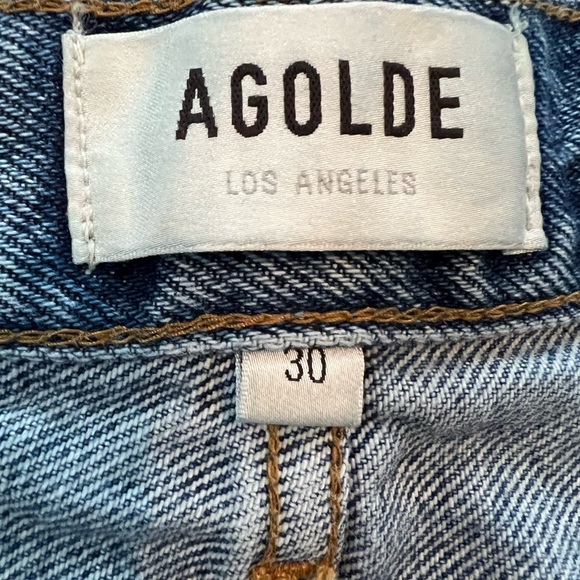 AGOLDE PARKER LONG DENIM SHORTS - Picture 4 of 5